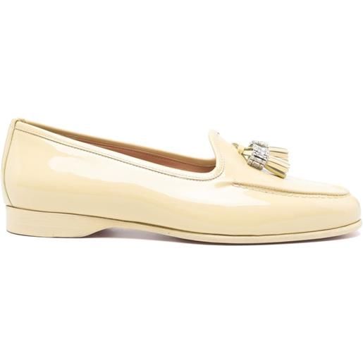 Santoni mocassini con strass - giallo