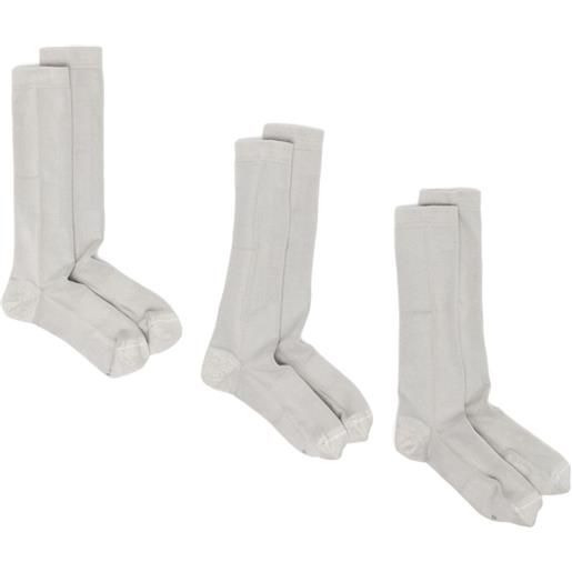 Boris Bidjan Saberi calzini a coste (3 pezzi) - grigio