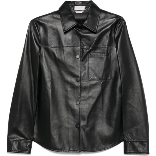Jacob Cohën giacca in pelle - nero