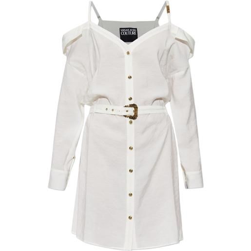 Versace Jeans Couture abito con spalle scoperte - bianco