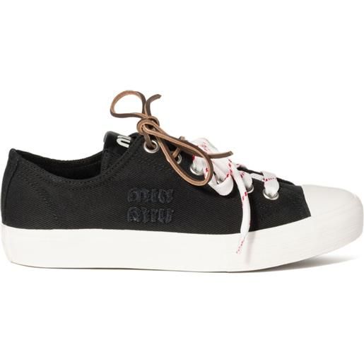 Miu Miu sneakers denim effetto schiarito - nero