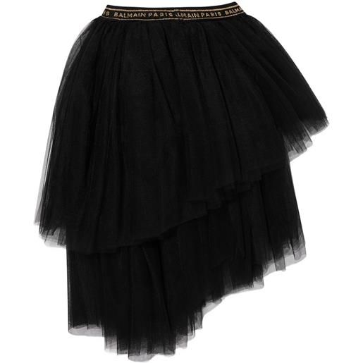 Balmain Kids gonna a strati in tulle - nero