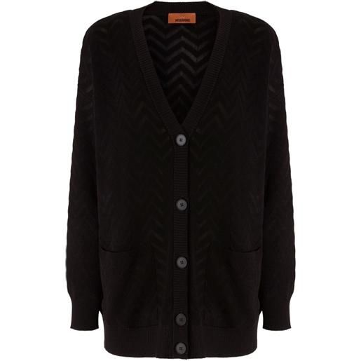 Missoni cardigan con scollo a v - nero
