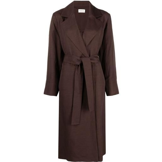 P.A.R.O.S.H. trench doppiopetto - marrone