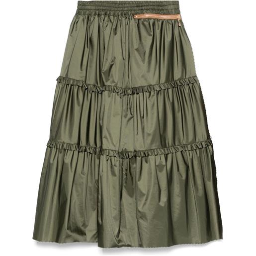 Kolor gonna midi con balze - verde