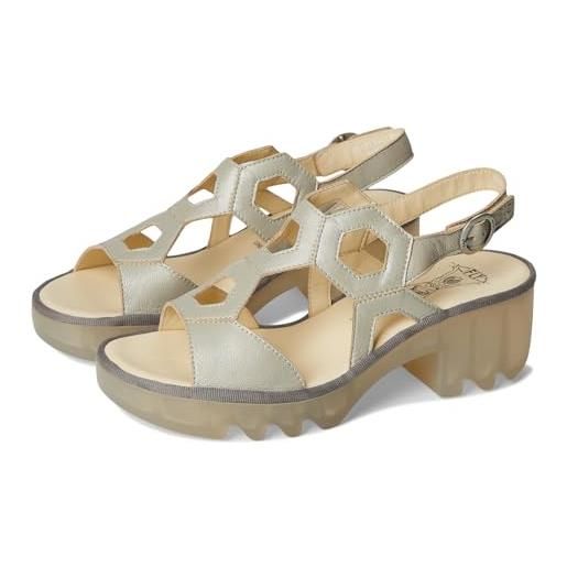 Fly London Jasy863fly – Sandali Con Tacco Donna, Pelle E Cinturino Regolabile