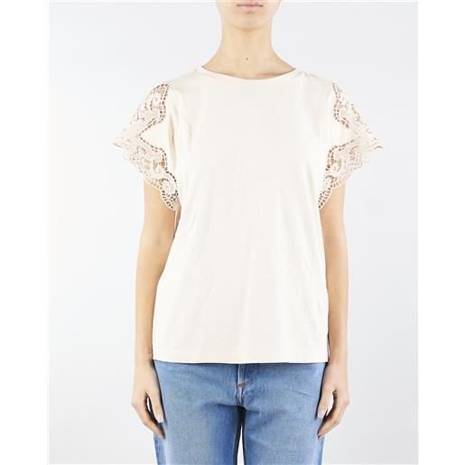 TWIN SET t-shirt regular con pizzo