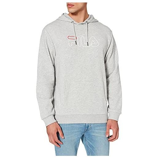 Fila 687125−b13, felpa con cappuccio uomo, opacity, gris claro, m regular