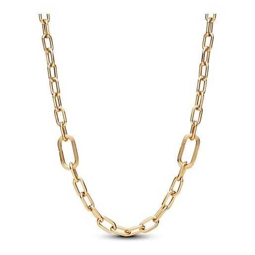 PANDORA me collana con maglie piccole placcata in oro 14k, 50