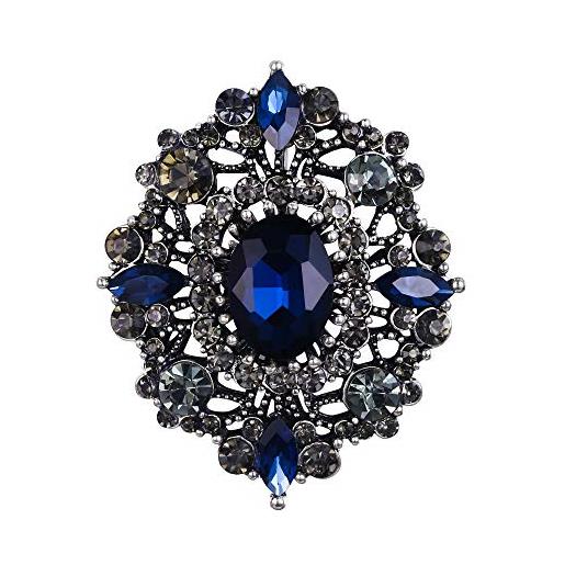 SPILLA Spilla In Oro Bianco, Di Forma Rettangolare, Con Diamanti Taglio - Foto 8