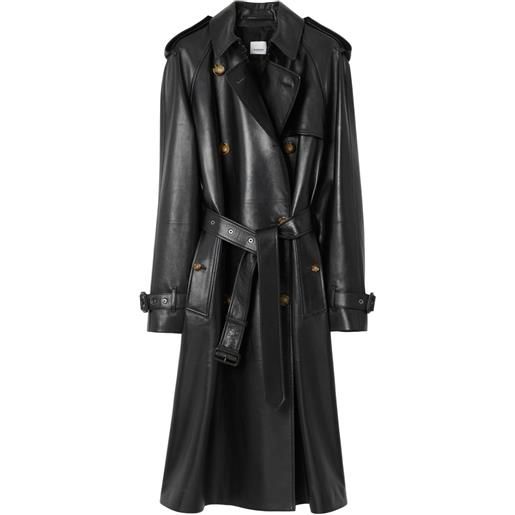 Burberry trench doppiopetto - nero