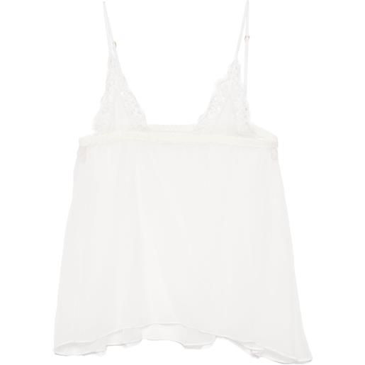 Kiki de Montparnasse canottiera tetine in pizzo - toni neutri