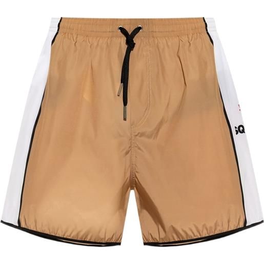DSQUARED2 costume da bagno con logo - marrone