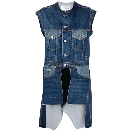 Maison Margiela top denim asimmetrico - blu