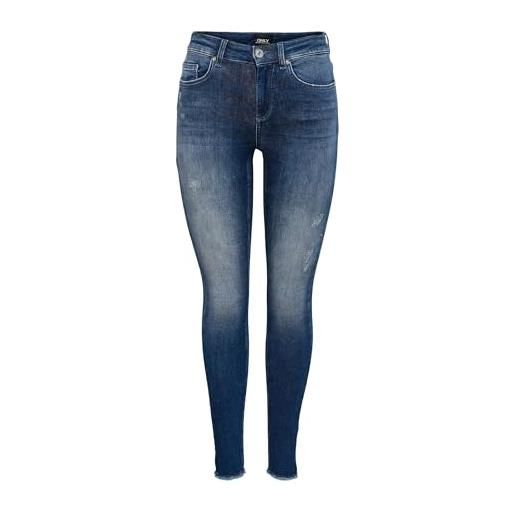 ONLY onlblush life jeans skinny da donna, blu medio (denim blu medio), xs