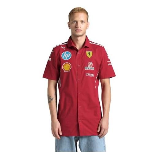 PUMA scuderia ferrari f1 camicia squadra 2025 - rosso - taglia: l