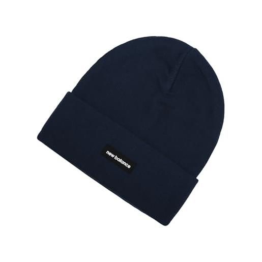 New Balance berretto da uomo, donna, unisex, lineare nb, lavorato a maglia, per tutte le età, taglia unica, nb navy, taglia unica
