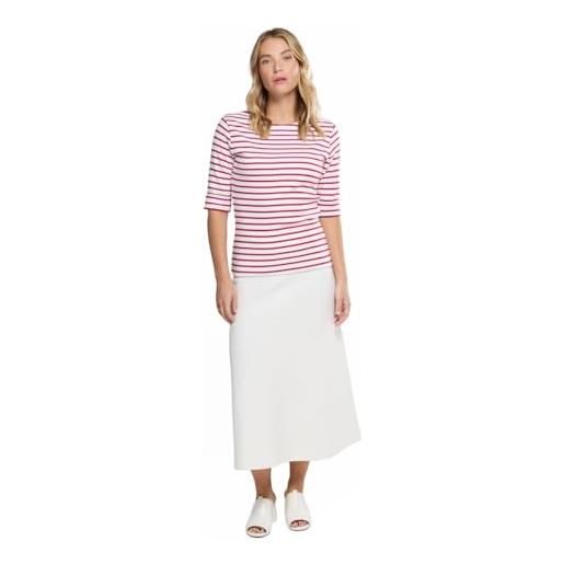 Armor-lux armor lux marinière cancale femme, t-shirt donna, multicolore (320 blanc/braise 320), 46 (taglia produttore: 3)