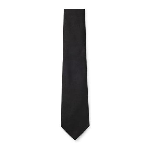 BOSS uomo h-tie 7,5 cm cravatta formale in jacquard di seta, nero , taglia unica
