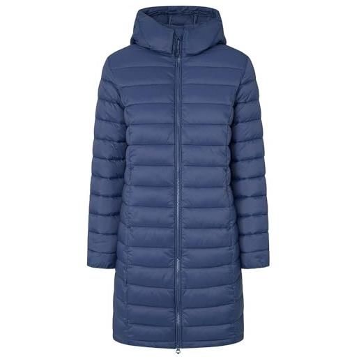 Pepe Jeans ammy long giacca, blu (weller blue), xs donna