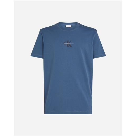 Calvin Klein Jeans monologo m - t-shirt - uomo - blu