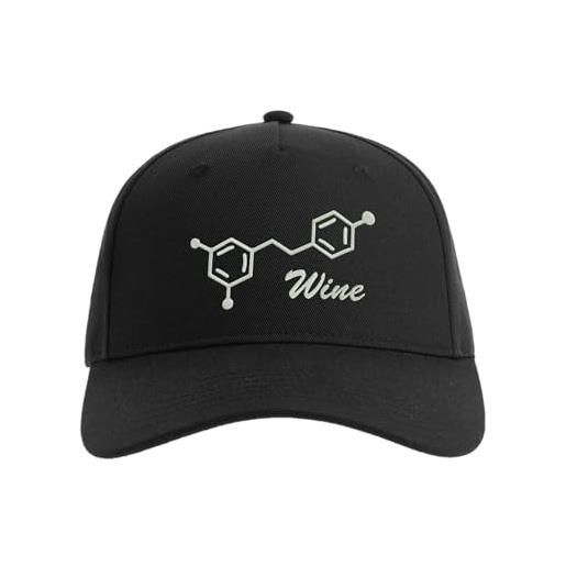 Lauthings red wine resveratrol chemical structure baseball cap embroidered men's hat unisex sport