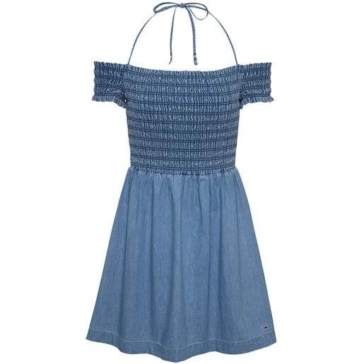 TOMMY JEANS abito chambray fit & flare dress donna