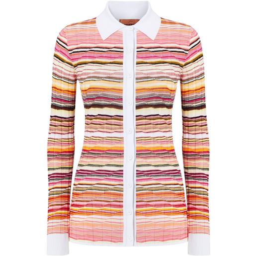 Missoni camicia in maglia a righe - rosa