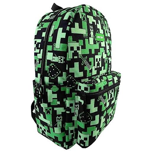 Bioworld minecraft creeper - zaino per bambini, verde, taglia unica