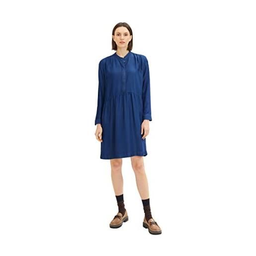 TOM TAILOR 1035224 vestito, blu (10113-clean mid stone blue denim), 40 donna