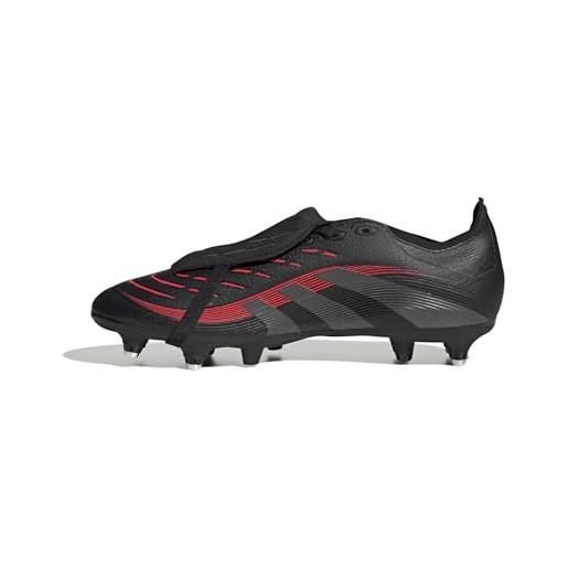 adidas unisex league fold-over tongue soft ground football boots, core black/grey four/lucid red, 42 2/3 eu