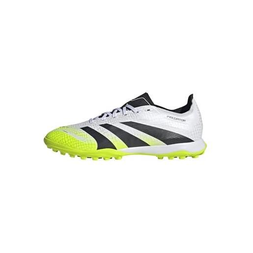 adidas unisex league turf football boots, cloud white/core black/lucid lemon, 42 eu