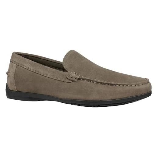 Geox u siron a, mocassino uomo, dove grey, 46 eu