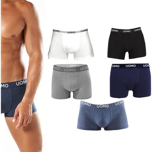 Mediawave Store boxer uomo pedro pack 12pz mutande cotone elasticizzato intimo colori assortiti xl