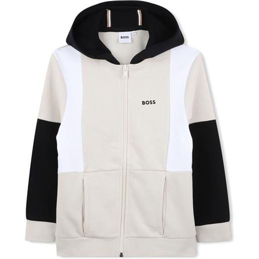 BOSS Kidswear tuta sportiva con design color-block - toni neutri