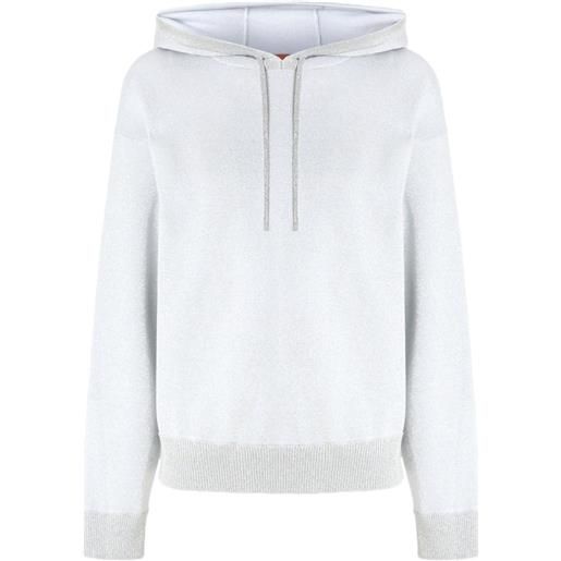 Missoni felpa con dettagli metallizzati e cappuccio - argento