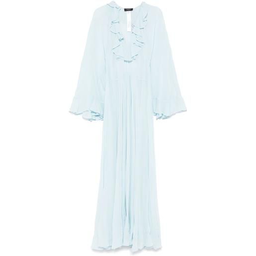 TWINSET abito lungo con ruches - blu