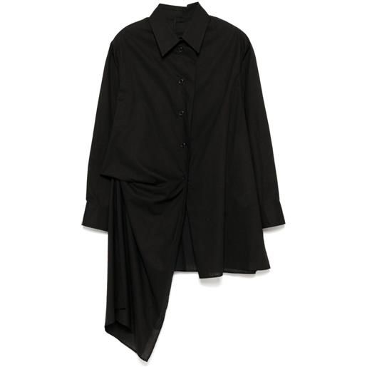 Yohji Yamamoto camicia asimmetrica - nero