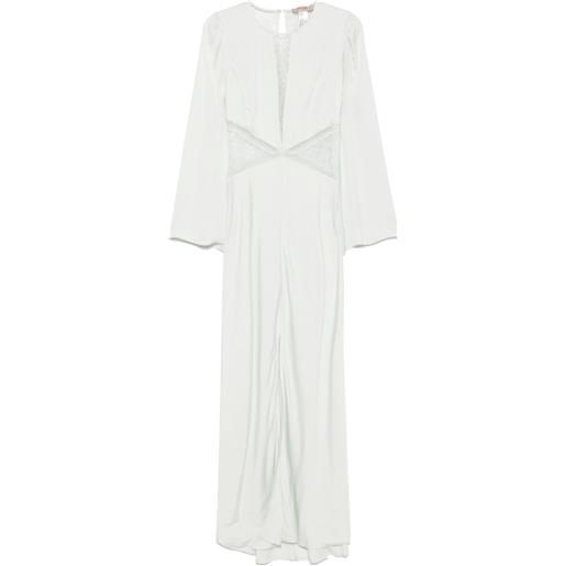 TWINSET abito da sera con inserti in pizzo - verde