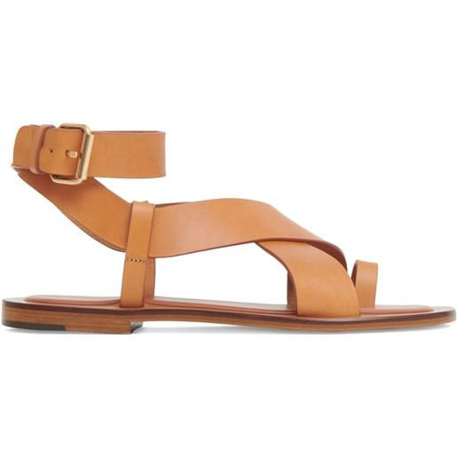 Mansur Gavriel sandali in pelle con suola piatta - marrone