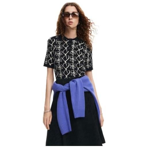 Desigual maglietta da donna a maniche corte t-shirt, nero, m
