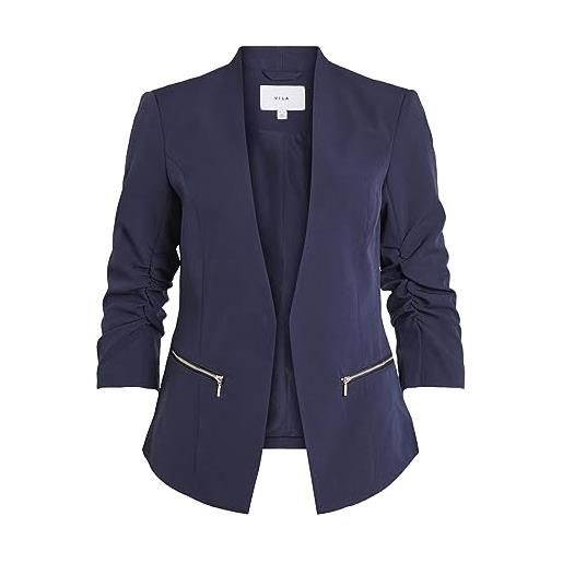 Vila vijoy 3/4 noos, blazer blu marine, 50 donna