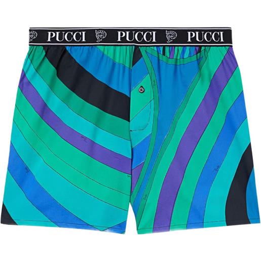 PUCCI boxer con stampa iride - verde