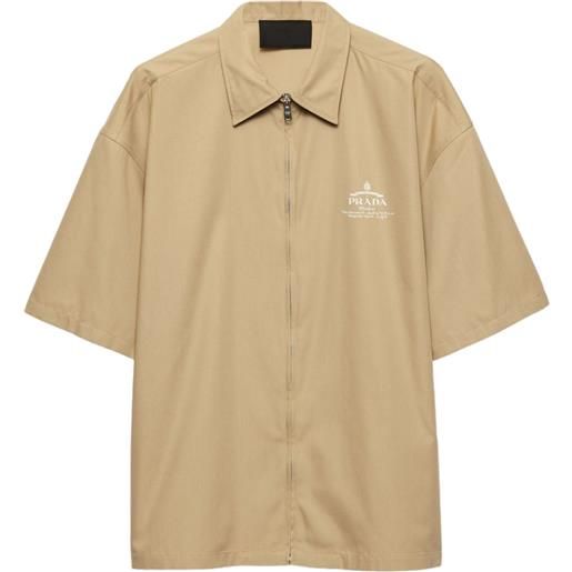 Prada camicia con stampa - toni neutri