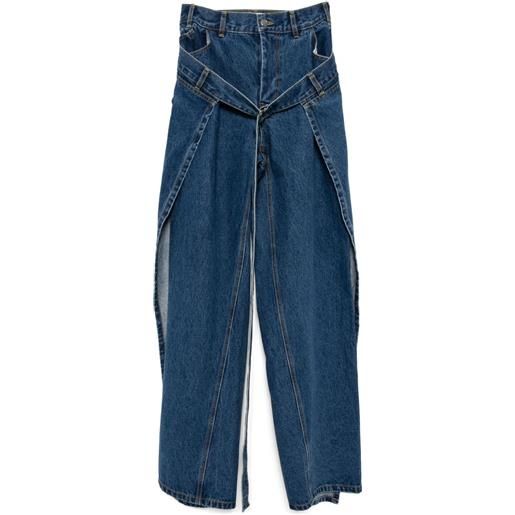 Monse jeans con inserti - blu