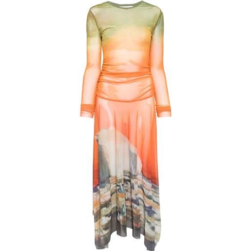 Monse abito midi con stampa - arancione