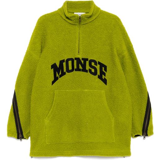 Monse felpa con mezza zip - verde
