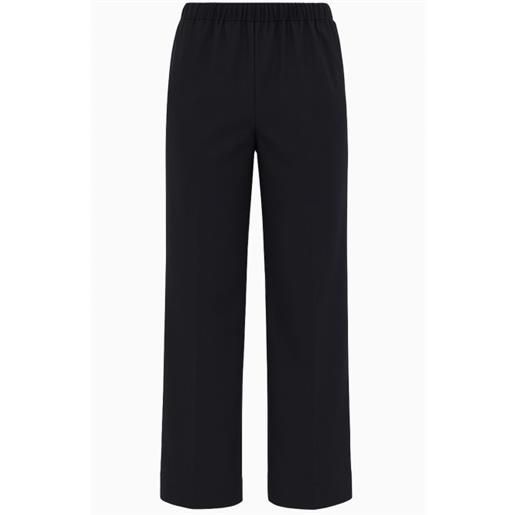 TRUE NYC pantaloni pensil cotton linen donna navy blue