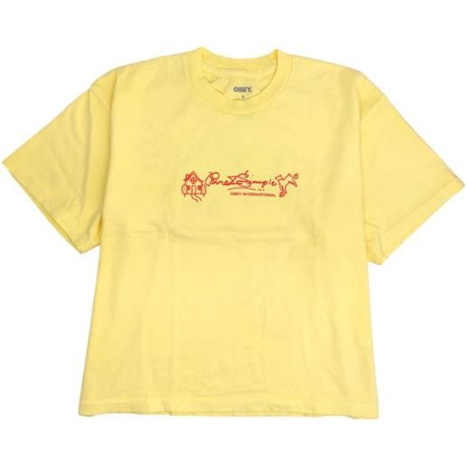 OBEY t-shirt pure and simple donna pale banana