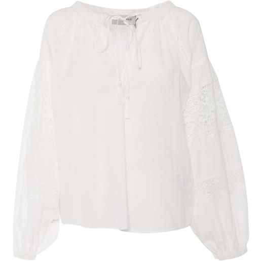 Ermanno Firenze camicia bianca con pizzo